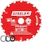 Diablo Saw Blade, 5-3/8 in Dia, 1/2 in, 5/8 in, 10 mm Arbor, 18-Teeth, Applicable Materials: Wood Red D053818WMX - alternate 7