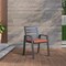 Leisuremod Chelsea Aluminum Outdoor Dining Table With 8 Chairs and Cushions, Orange CC20-T63BL-OR6 - alternate 9