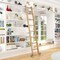 Quiet Glide 8.06 ft. Red Oak Contemporary Wheel Satin Nickel Rolling Hook Removable Ladder, 12 ft. Rail QG.540-8RO-12-H.02 - alternate 1
