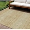 Homeroots 9' X 12' Copper Ivory And Olive Green Tribal Washable Indoor Outdoor Area Rug 582618 - alternate 1