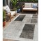 Homeroots 5' X 8' Ivory And Black Geometric Washable Indoor Outdoor Area Rug 631934 - alternate 1