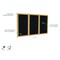 Ghent Enclosed Rubber Bulletin Board 48"x72", 3 Door PW34872TR-BK - alternate 2