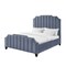 Homeroots Sky Blue Solid Wood Queen Tufted Upholstered Velvet Bed with Nailhead Trim 544918 - alternate 9