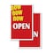 Signmission Now Open, Vinyl Decals Only 24 Inch x 36 Inch, Vinyl Decal, 2PK DSB-2436-2PACK-Now Open - alternate 1