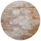 Homeroots 8' Terra Cotta Gray And Silver Round Abstract Washable Indoor Outdoor Area Rug 582184 - alternate 8