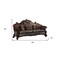 Homeroots 89" Dark Brown Faux Leather and Chenille Sofa And Toss Pillows 490996 - alternate 4