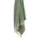 Homeroots 50" X 60" Green Cotton Woven Geometric Throw Blanket with Fringe 518809 - alternate 4