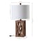 Jonathan Y Stewart 21.5" Farmhouse Wood LED Table Lamp, Brown, 2PK JYL1062A-SET2 - alternate 9