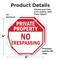 Signmission Private Property No Trespassing, 4 inch X 4 inch, Vinyl Decal, 2PK OC-D-2PACK-4-142 - alternate 3