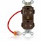 Leviton Straight Blade Receptacle, 5-20R, 20 A, 125V AC, Flush Mount, Self-Grounded MT563-1C - alternate 1