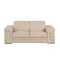 Homeroots 71" Beige And Silver Genuine Leather Loveseat 546439 - alternate 16