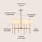 Jonathan Y Cillian 27" 6-Light Mid-Century Modern Iron LED Chandelier, Brass Gold JYL9918A - alternate 12
