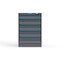 Strong Hold 5 drawer cabinet - (1x 5ft, 1x 6ft, 2x 7ft, 1x 8ft) - Blue accents - E-Lock w/ Tracking S3044-PPTAS-0502FS - alternate 1