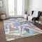 Homeroots 3' X 5' Brown Teal Blue And Ivory Geometric Washable Indoor Outdoor Area Rug 617950 - alternate 8
