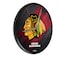 Holland Bar Stool Co Chicago Blackhawks 13" Solid Wood Clock WClkPBlkChiHwk - alternate 1