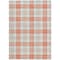Homeroots 10' X 14' Coral And Beige Plaid Washable Indoor Outdoor Area Rug 601325 - alternate 9
