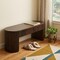 Homeroots 49in Brown Solid Wood Storage Bench With Cabinet 718237 - alternate 9