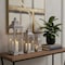 Homeroots Set of Three Clear And Gray Glass And Metal Tabletop Lantern Candle Holders, 3PK 719763 - alternate 5