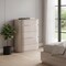 Homeroots 40" Beige Wood Four Drawer Gentlemens Chest 714478 - alternate 4