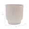Homeroots 8" Beige Recycled Paper Textured Lines Urn Table Vase 632610 - alternate 4