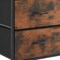 Homeroots Set Of Two 12" Black And Brown Fabric Metal And Wood Two Drawer Dresser, 2PK 635726 - alternate 6