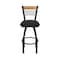Holland Bar Stool Co Eleanor 36in Swivel Extra Tall Bar Stool, Black Wrinkle Finish, Medium Back and Black Vinyl Seat 880 - alternate 6