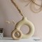 Uniquewise 9-Inch Large and 5-Inch Small Decorative Hollow Ceramic Donut Table Vase - Handmade,  QI004733.2 - alternate 10