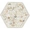 Daltile Pebble Oasis Natural Stone Framed Hexagon Pebble Mosaic 11in x 10in in Tumbled Seashell, 17PK PB44FRMHXPBMSTM - alternate 8