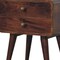 Homeroots 22" Walnut Solid Wood Two Drawer Nightstand 722568 - alternate 4
