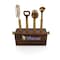 Picnic Time Family Of Brands NFL Minnesota Vikings Sidecar 5-Piece Bar Tool Set, (Acacia Wood) 672-05-508-187-2 - alternate 1