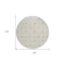 Homeroots 8' Beige And Ivory Round Geometric Washable Indoor Outdoor Area Rug 594679 - alternate 8