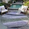 Homeroots 8' Artichoke Green Green And Black Round Abstract Washable Indoor Outdoor Area Rug 603667 - alternate 9