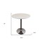 Homeroots 36" White and Silver Wood and Metal Pedestal Base Round Top Dining Table 555152 - alternate 5