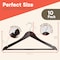 Lifemaster Cherry Wooden Clothes Hangers, Durable, Non-Slip, Space-Saving Design with 360Deg Swivel Hook, 10PK CMPWH10CY - alternate 14