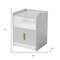 Homeroots 18" White Wood Lighted Two Drawer Nightstand with USB Port and Integrated Tech 564931 - alternate 5