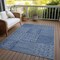 Homeroots 5' X 8' Navy Blue And Ivory Geometric Washable Indoor Outdoor Area Rug 600757 - alternate 9