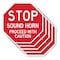 Signmission Stop Sound Horn Proceed with Cautio, 10 inch X 10 inch, Aluminum Metal Signs, 5PK OC-A-5Pack-10-323 - alternate 1