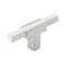 Amerock Urbanite 2-5/8 in 67 mm Length Polished Chrome/White Cabinet Knob BP6726WHT - alternate 1