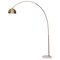Leisuremod Arco Arched Floor Lamp 75.6in Height with White Round Marble Base and Metal Dome Lamp Shade, Gold ALWH-BGG-13GG - alternate 1
