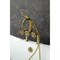 Kingston Brass 7" Center Deck-Mount Clawfoot Tub Faucet with Hand Shower, Brushed Brass AE8407RX - alternate 4