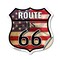 Signmission Route Us 66 Flag, 18 Inch X 18 Inch, Vinyl Decal SHI-D-18-483 - alternate 1