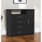 Homeroots 36" Black Four Drawer Combo Dresser 544043 - alternate 1