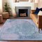 Homeroots 8' X 10' Sky Blue And Denim Blue Abstract Washable Indoor Outdoor Area Rug 615713 - alternate 7