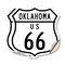 Signmission Oklahoma Route Marker Shield Sign Us 66, 6 inch X 6 inch, Vinyl Decal, 2PK SHI-D-2PACK-6-426 - alternate 1