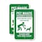 Signmission Pet Waste Transmits Disease Leash-curb And Clean U Aluminum, 18" H, A-1824-24854 A-1824-24854 - alternate 1