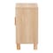 Baxton Studio Maclean Mid-Century Rattan and Natural Brown Finished Wood 1-Door Nightstand 199-12315-ZORO - alternate 8