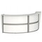 Linea Italia Curved Reception Desk with Counter, 2 Units, 124 inW x 49 inD, White ZUS296 - alternate 1