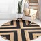 Jonathan Y Piper Two-Tone Chevron Round Jute Black/Natural 6 ft Round Area Rug RNF111A-6R - alternate 7