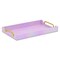 Homeroots 16in Pink Faux Shagreen Serving Tray With Handles 713550 - alternate 7
