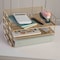 Martha Stewart Ryder 3 Tier Gold Desk Stackable Letter Tray Organizer, Steel Mesh, Tray for Files/Papers/Letters HH-OHD01-3-GLD-MS - alternate 10